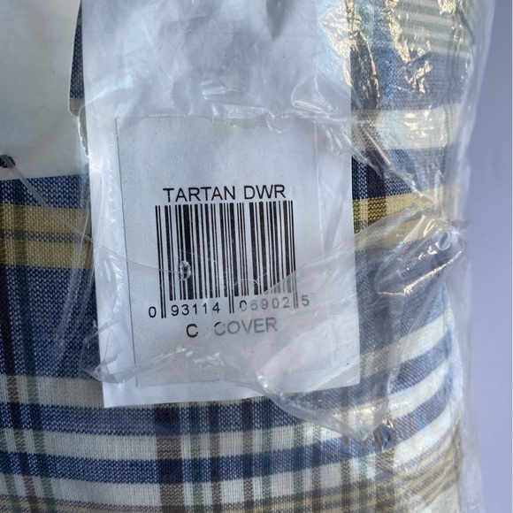 NWT Wedding Ring Tartan Quilted Square Pillow Cover And Form Tie Closures - Picture 6 of 10